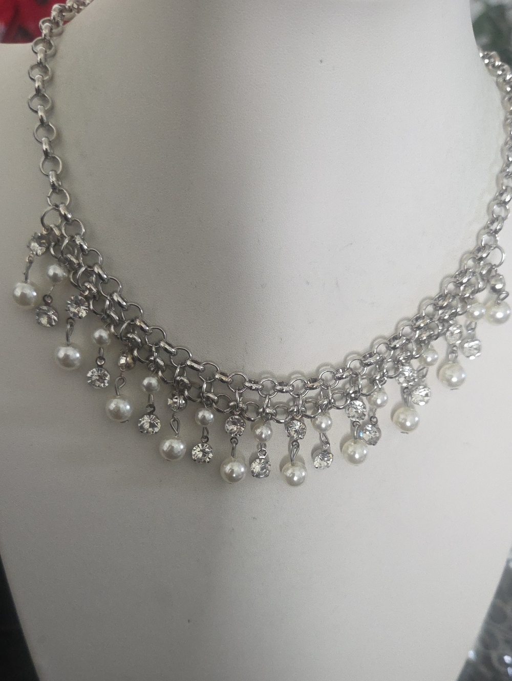 Paparazzi You May Kiss The Bride White Necklace NWT